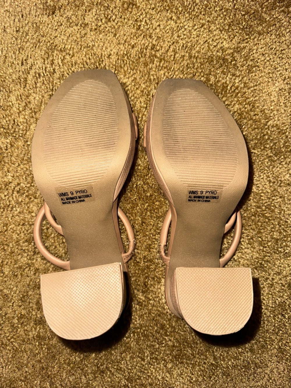 DV by Dolce Vita Blush Nude Triple-Strap Block Heel Sandals - Picture 3 of 3
